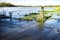 Winter flooding in Combe Valley near Bexhill, East Sussex, England