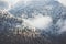 Winter Forest clouds Landscape aerial view