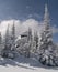 Winter at a forest fire lookout