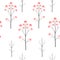 Winter forest seamles vector pattern