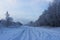 Winter forest after a snowfall on Christmas in the dead of winter in January.