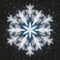 Winter frosted snowflake background, vector