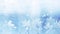 Winter frosted window glass blue color background