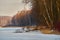 Winter - frozen lake, Rogoznik, Poland