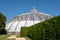 The Winter Garden with crown on top, part of the Royal Greenhouses at Laeken, Brussels, Belgium.