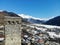 Winter Georgia. Svaneti Region, mountain city Mestia. Svan Towers. View from above, perfect landscape photo, created by drone.