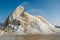 Winter geyser on sludge fields