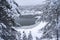 Winter glimpse of the Andalo lake