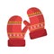 Winter gloves clothes icon