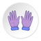 Winter gloves icon, cartoon style