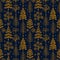 Winter gold seamless Christmas pattern for design packaging paper, postcard, textiles