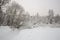 The winter Gorenka River in Akatovo