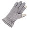 Winter gray glove for touch screen display isolated