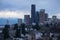 Winter Grey Skies Seattle Washington Downtown City Skyline