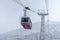 Winter of Hakkoda Ropeway Cable Tower in Snow