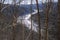 Winter hiking along the Bouchoux Trail at the Hancock Forest Preserve in New York State