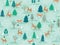 Winter Holiday Animal Forest Seamless Vector Pattern