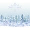 Winter Holiday background with blue snow scenery