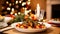 Winter holiday meal for dinner celebration menu, main course festive dish for Christmas, family event, New Year and