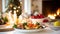 Winter holiday meal for dinner celebration menu, main course festive dish for Christmas, family event, New Year and holidays,