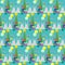 Winter holiday pattern background with funny rabbits and fir wit