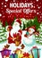 Winter holiday sale Santa gifts vector poster