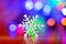 Winter Holiday Snow flake Background, Bokeh