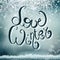 Winter holidays card with Love winter lettering