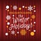 Winter Holidays Discounts and Sales Offers Vector