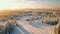 Winter Home On Snowy Terrain Aerial Photography In 8k Resolution