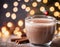 winter, hot cocoa cup, glass cup, snow, atmosphere, christmas eve, marshmallows