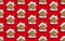 Winter house seamless pattern red xmas background