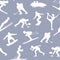 Winter Ice Snow Sports Seamless Pattern Background