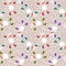 Winter ice snowman seamless Christmas pattern for Noel and wrapping paper and kids clothes print and snowflakes