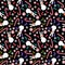 Winter ice snowman seamless Christmas pattern for Noel and wrapping paper and kids clothes print and snowflakes