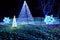 Winter Illumination with blue LED lights Japan