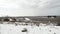 Winter in Israeli North. Golan Heights covered with snow