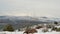 Winter in Israeli North. Golan Heights covered with snow