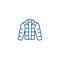 Winter jacket,downjacket,outdoor clothes line icon concept. Winter jacket,downjacket,outdoor clothes flat vector symbol