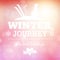 Winter journey holidays typography poster
