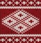 Winter knitted ornate, vector