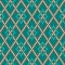 Winter Knitted woolen seamless jacquard ornament. Turquoise rhombuses and light grid