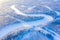 Winter landscape. Aerial view. Agan River, Yugra