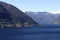 Winter landscape along the Como lake near Bellagio