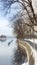 Winter landscape along the Magog River