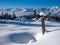 Winter landscape in the Alps with Karwendel