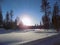 Winter landscape around Rovaniemi in Finland