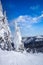 Winter Landscape on Big Mountain in Whitefish, Montana, USA