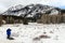 Winter landscape of Bow Valley Parkway in the Banff National Par