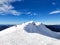 Winter landscape of Carpathians Mountains. Climbing Hoverla